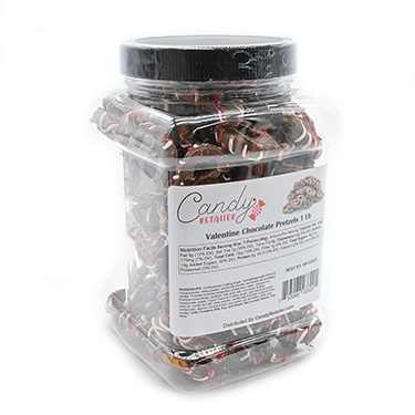 Candy Retailer Valentine Chocolate Pretzels 1 Lb Jar